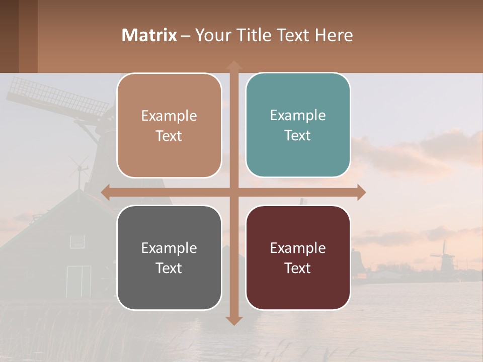 A Group Of Windmills Sitting Next To A Body Of Water PowerPoint Template