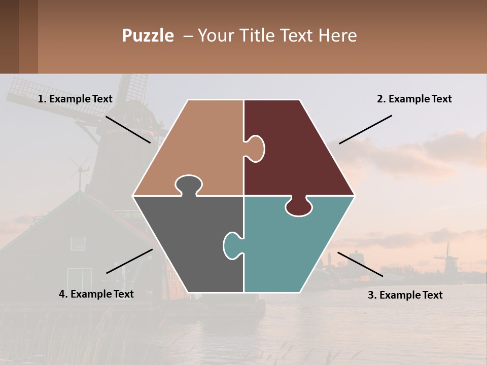 A Group Of Windmills Sitting Next To A Body Of Water PowerPoint Template