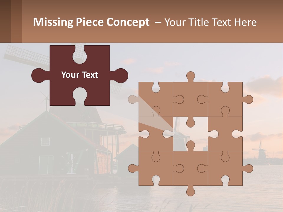 A Group Of Windmills Sitting Next To A Body Of Water PowerPoint Template