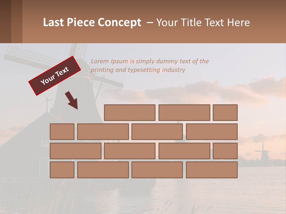 A Group Of Windmills Sitting Next To A Body Of Water PowerPoint Template