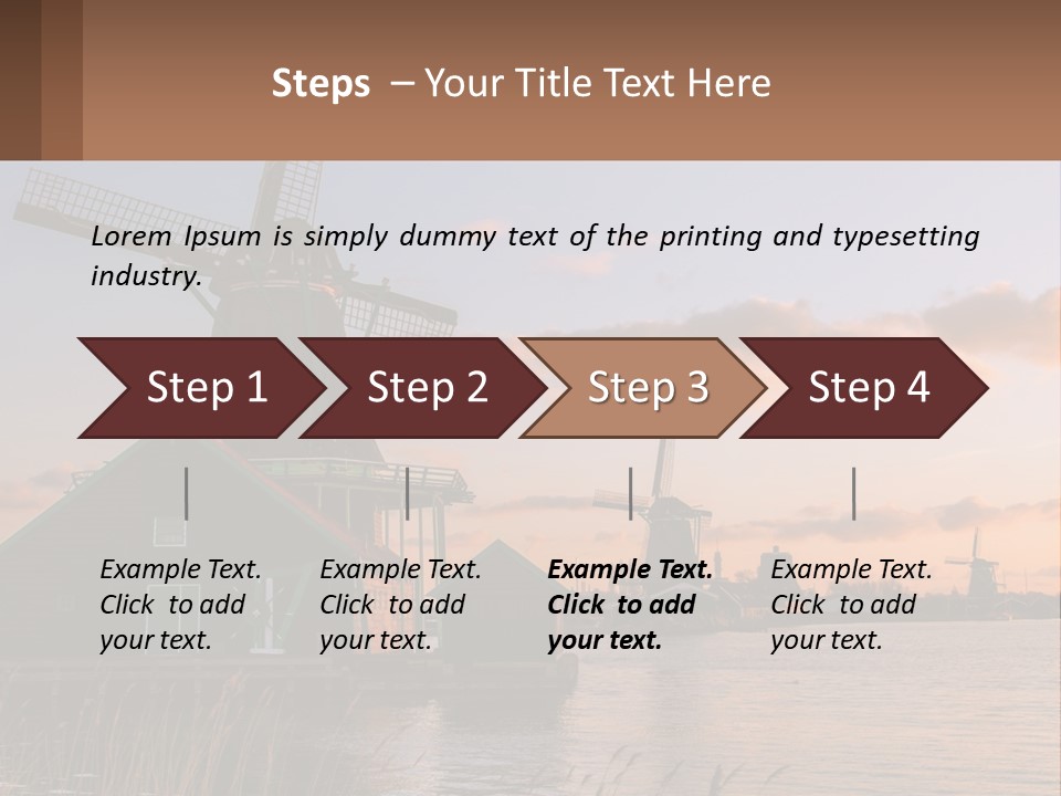 A Group Of Windmills Sitting Next To A Body Of Water PowerPoint Template