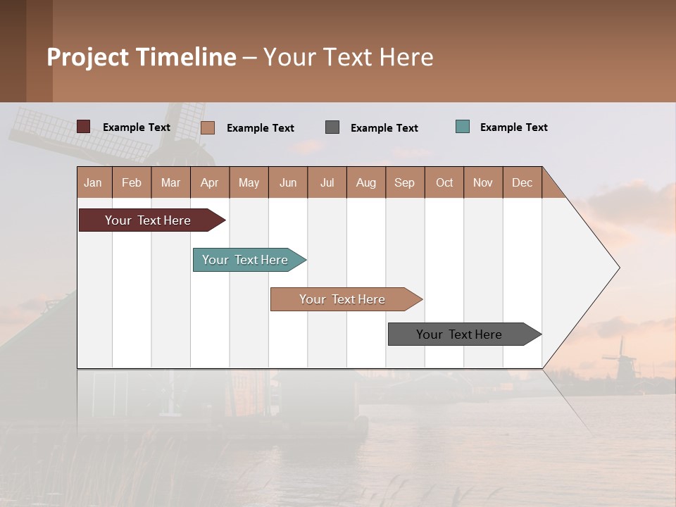A Group Of Windmills Sitting Next To A Body Of Water PowerPoint Template