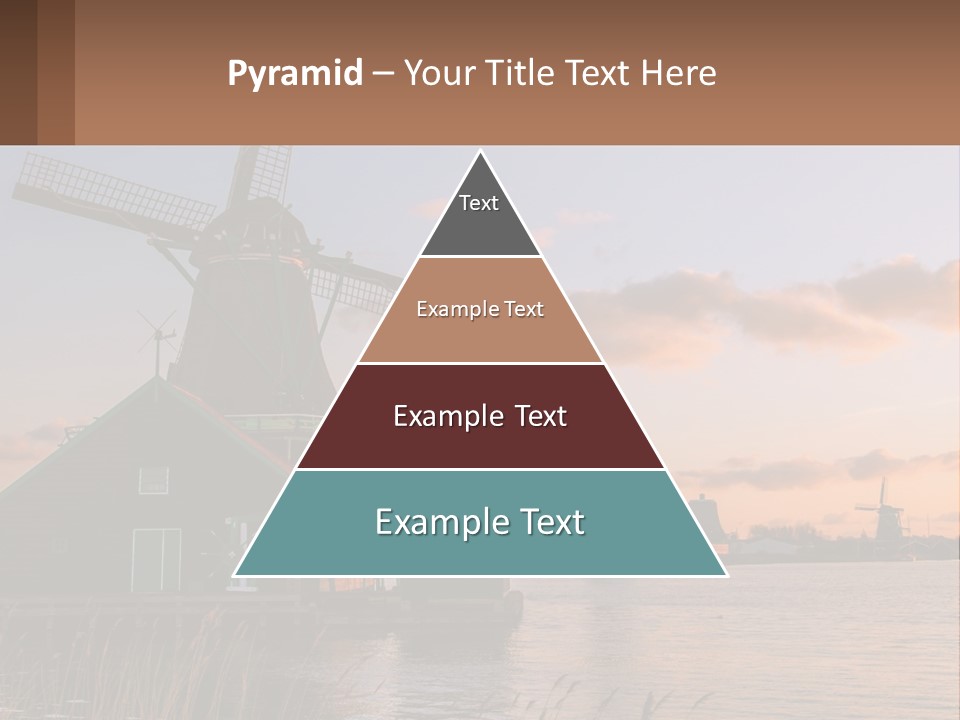 A Group Of Windmills Sitting Next To A Body Of Water PowerPoint Template