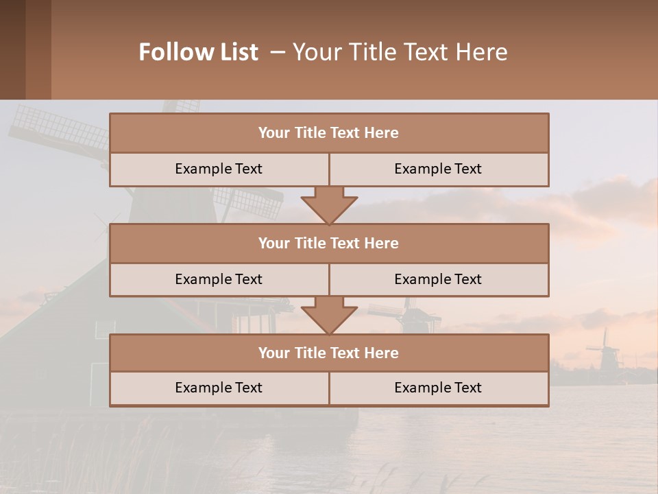A Group Of Windmills Sitting Next To A Body Of Water PowerPoint Template