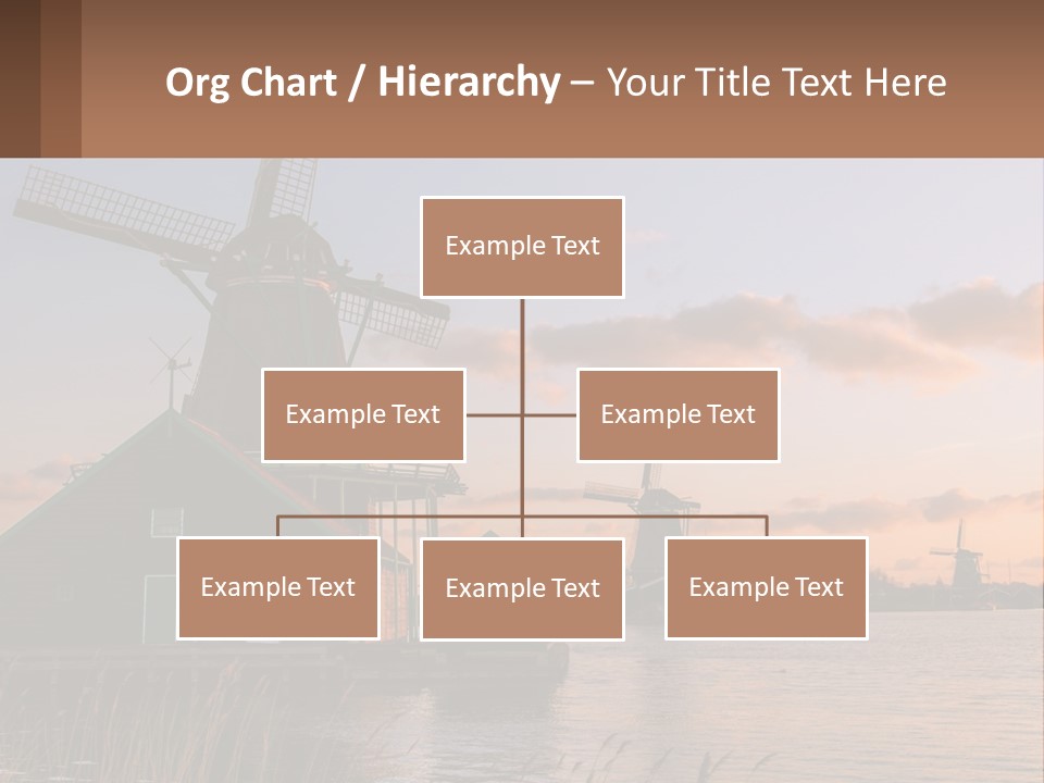A Group Of Windmills Sitting Next To A Body Of Water PowerPoint Template