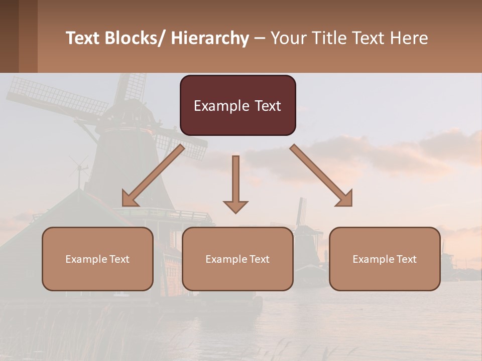 A Group Of Windmills Sitting Next To A Body Of Water PowerPoint Template