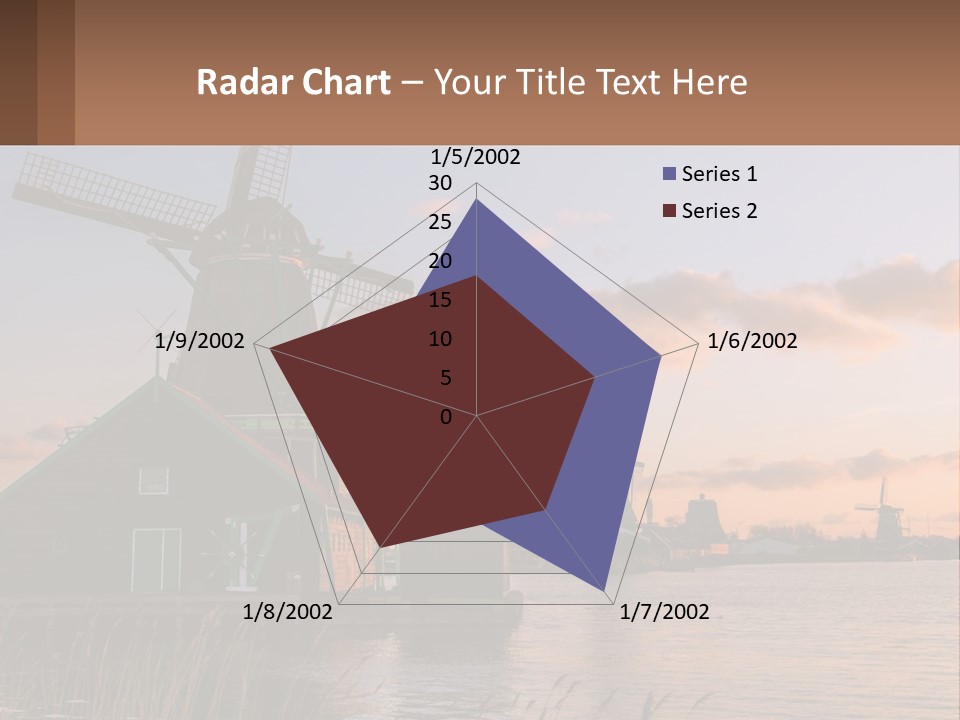 A Group Of Windmills Sitting Next To A Body Of Water PowerPoint Template