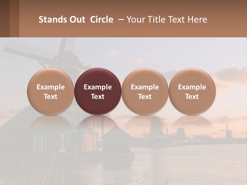 A Group Of Windmills Sitting Next To A Body Of Water PowerPoint Template