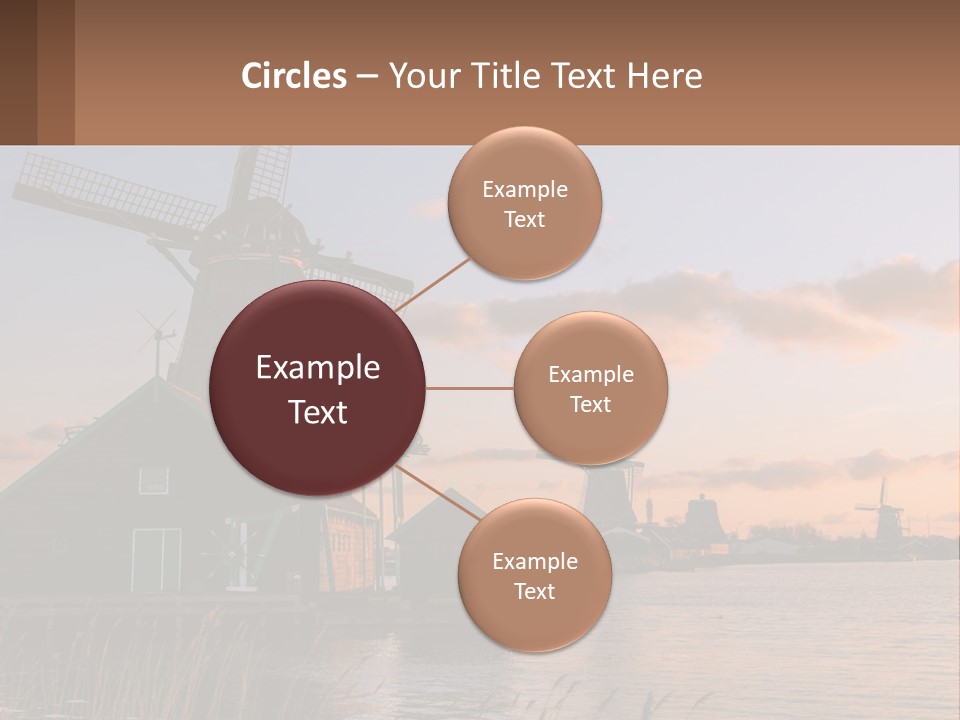 A Group Of Windmills Sitting Next To A Body Of Water PowerPoint Template