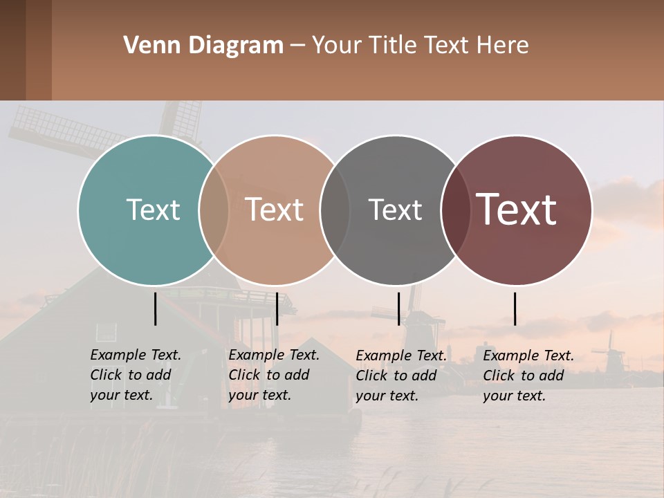 A Group Of Windmills Sitting Next To A Body Of Water PowerPoint Template