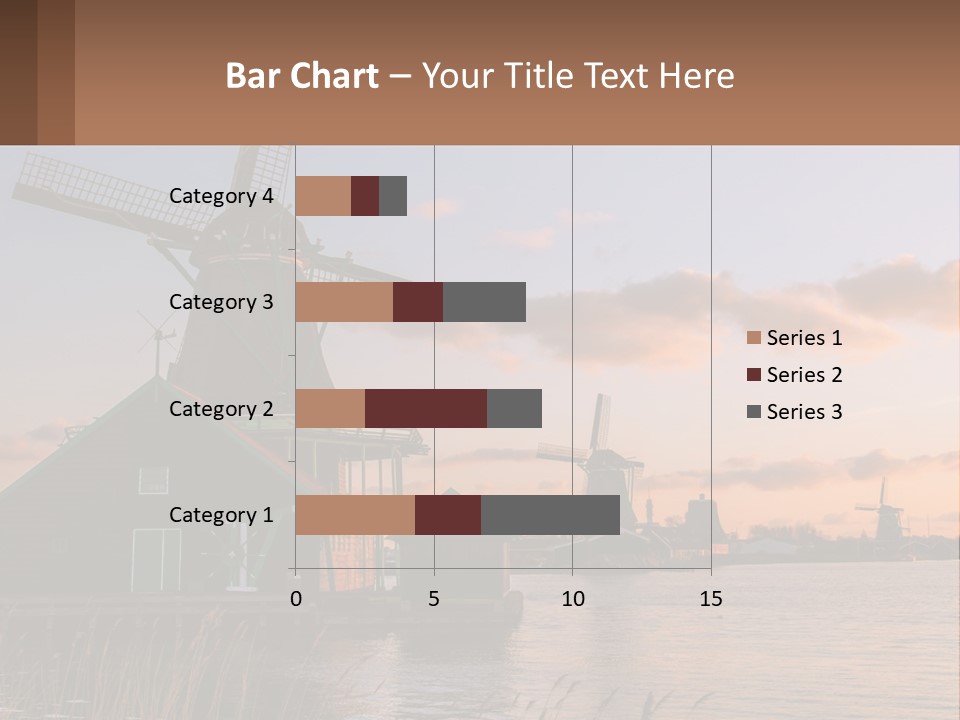 A Group Of Windmills Sitting Next To A Body Of Water PowerPoint Template