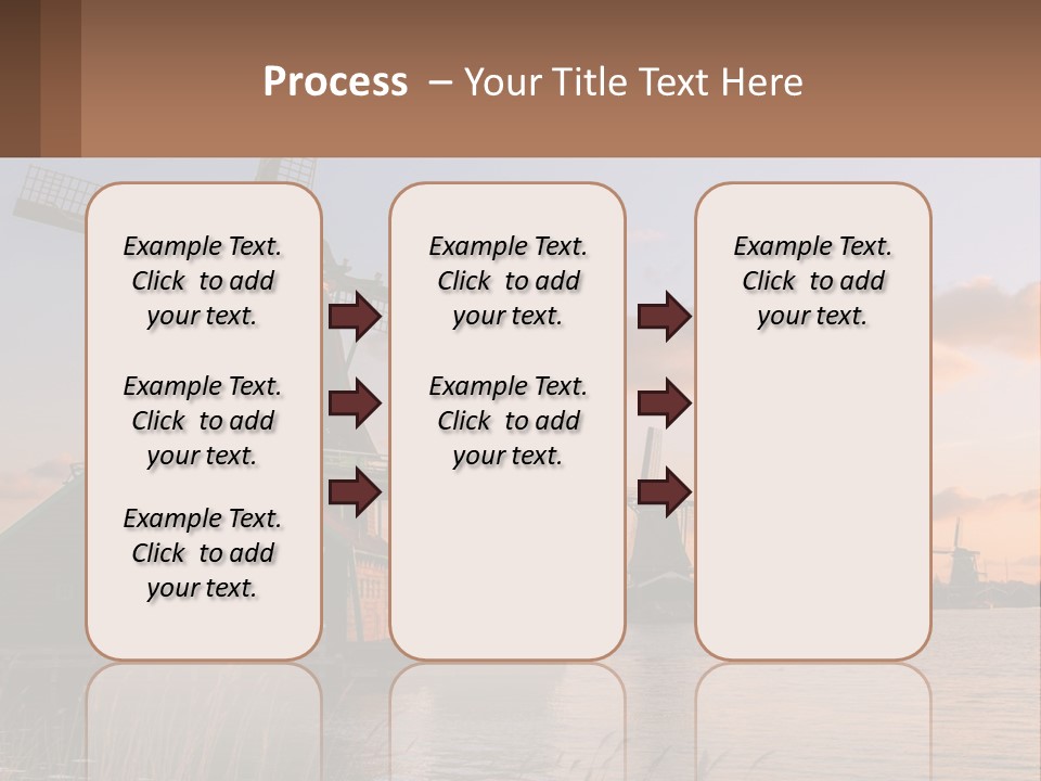 A Group Of Windmills Sitting Next To A Body Of Water PowerPoint Template