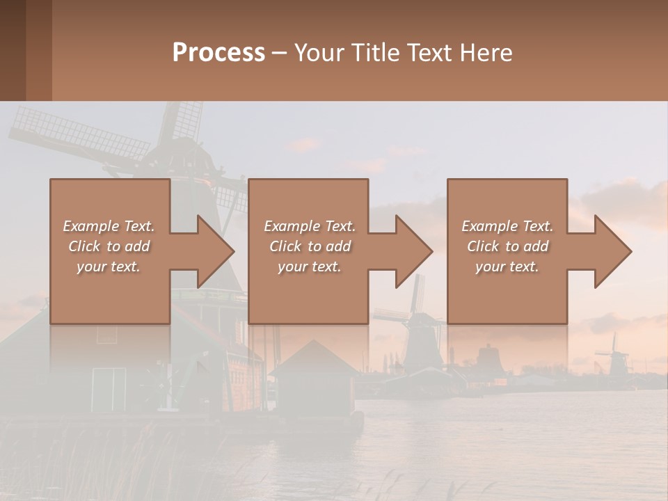A Group Of Windmills Sitting Next To A Body Of Water PowerPoint Template