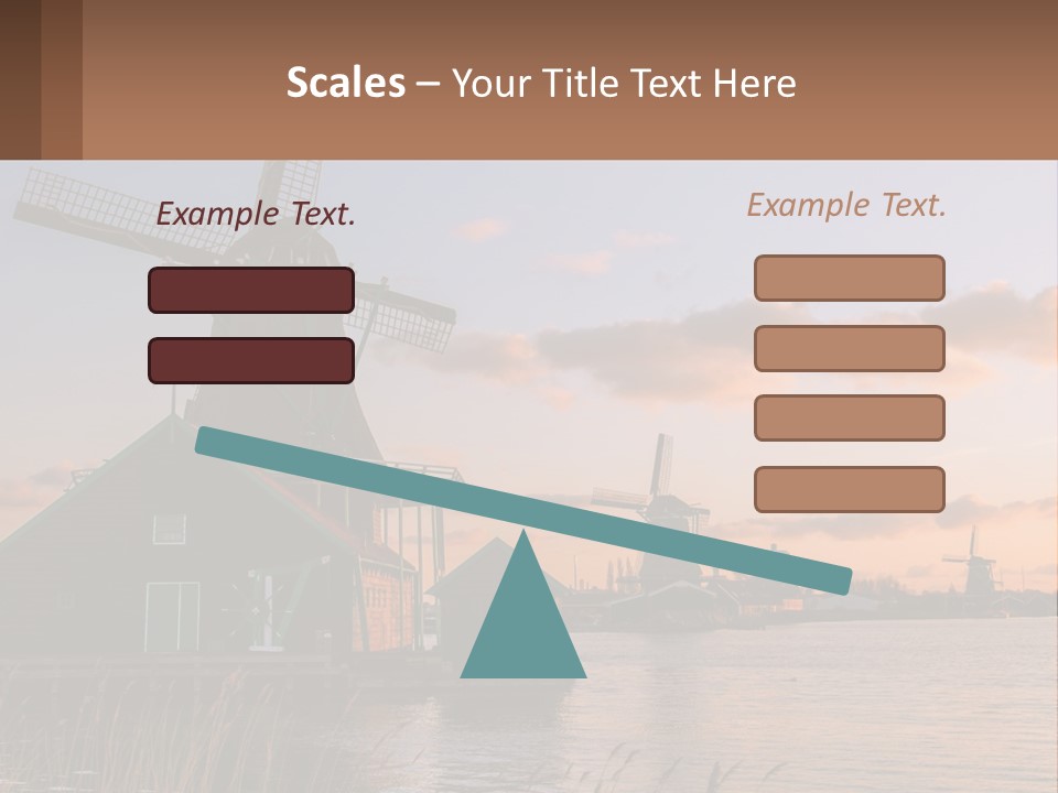 A Group Of Windmills Sitting Next To A Body Of Water PowerPoint Template