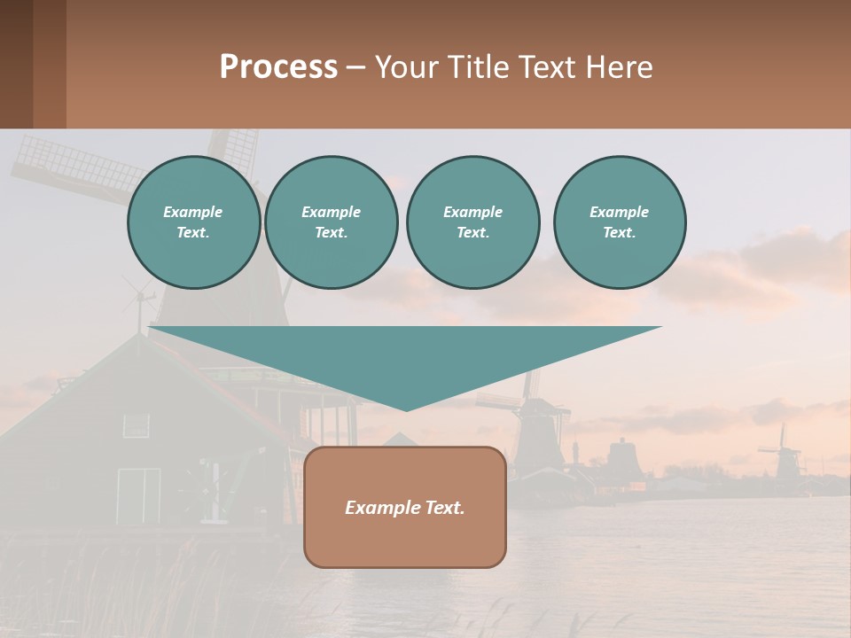 A Group Of Windmills Sitting Next To A Body Of Water PowerPoint Template
