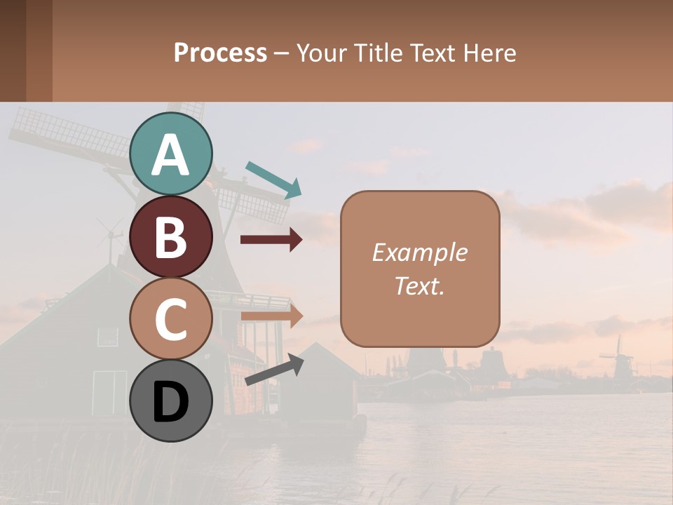 A Group Of Windmills Sitting Next To A Body Of Water PowerPoint Template