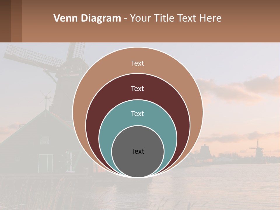 A Group Of Windmills Sitting Next To A Body Of Water PowerPoint Template