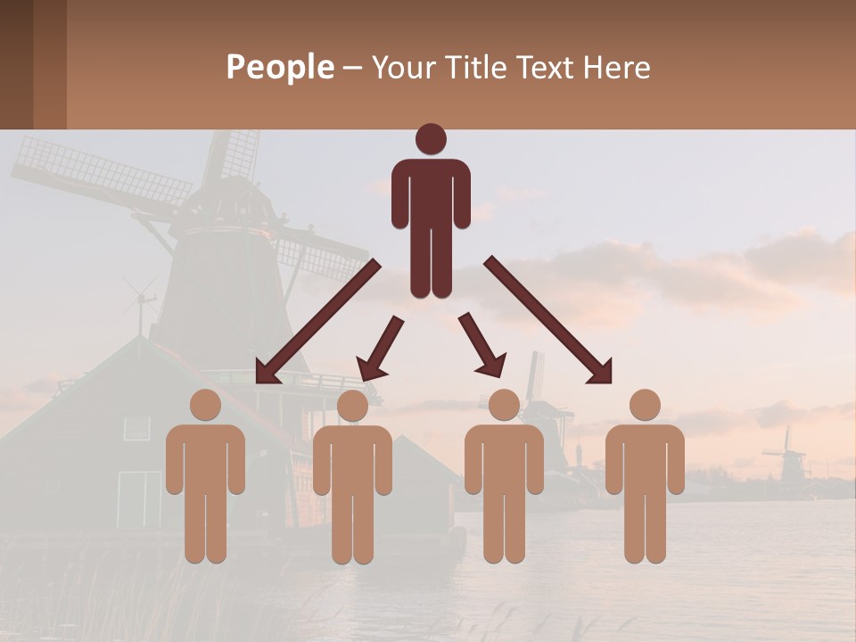 A Group Of Windmills Sitting Next To A Body Of Water PowerPoint Template