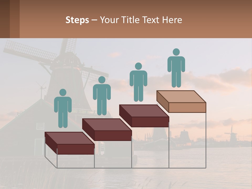 A Group Of Windmills Sitting Next To A Body Of Water PowerPoint Template