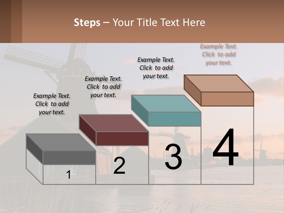 A Group Of Windmills Sitting Next To A Body Of Water PowerPoint Template