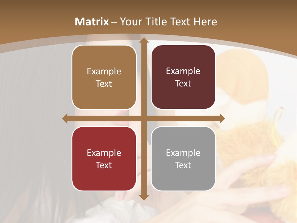 A Woman Laying In Bed Holding A Stuffed Animal PowerPoint Template