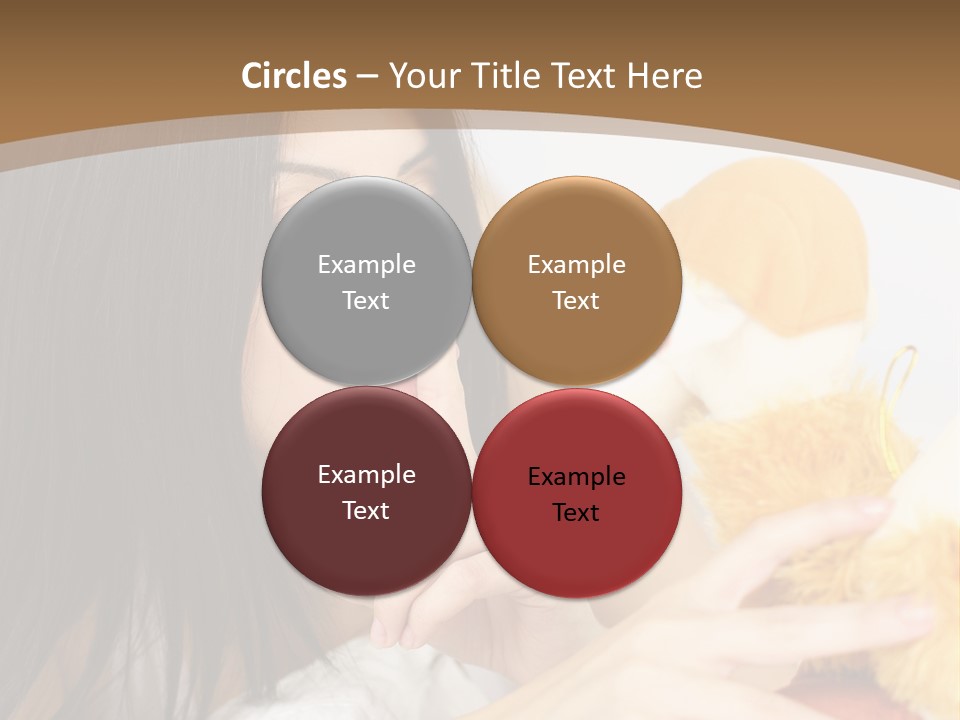 A Woman Laying In Bed Holding A Stuffed Animal PowerPoint Template