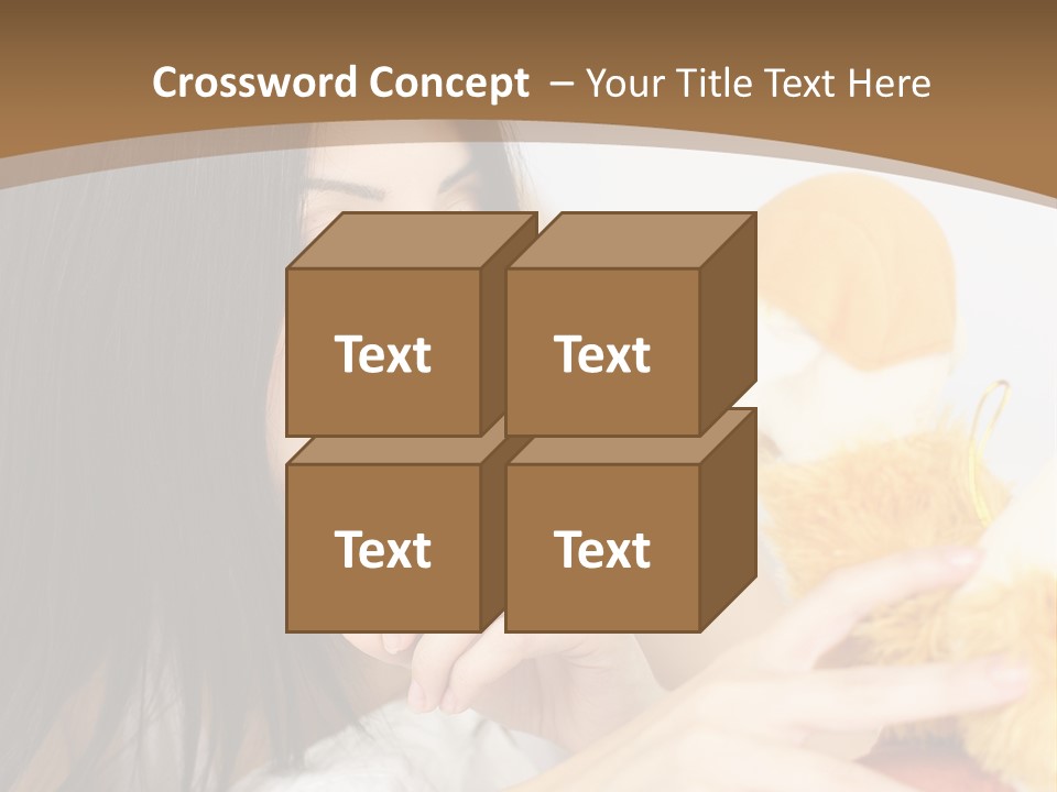 A Woman Laying In Bed Holding A Stuffed Animal PowerPoint Template