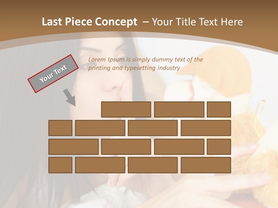 A Woman Laying In Bed Holding A Stuffed Animal PowerPoint Template