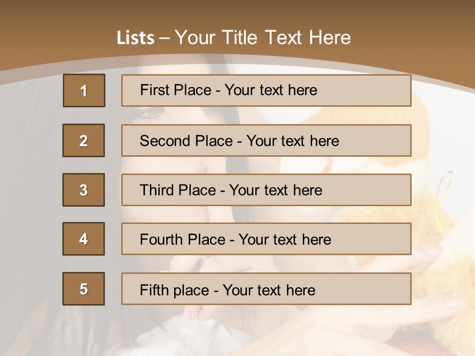 A Woman Laying In Bed Holding A Stuffed Animal PowerPoint Template