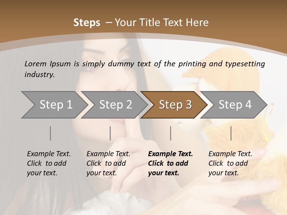 A Woman Laying In Bed Holding A Stuffed Animal PowerPoint Template