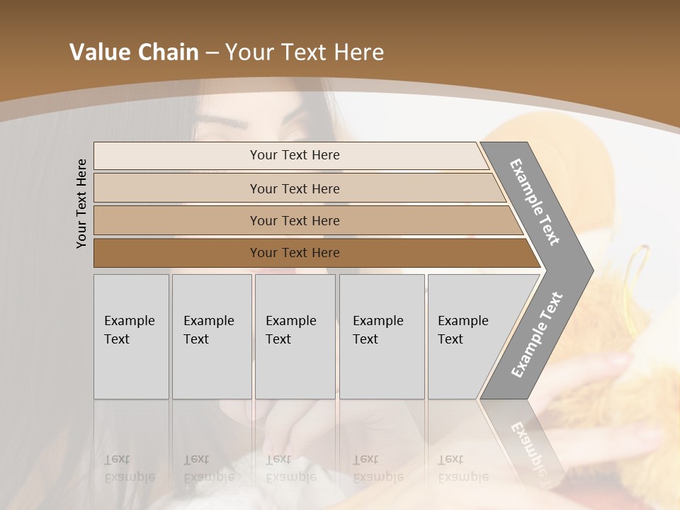 A Woman Laying In Bed Holding A Stuffed Animal PowerPoint Template