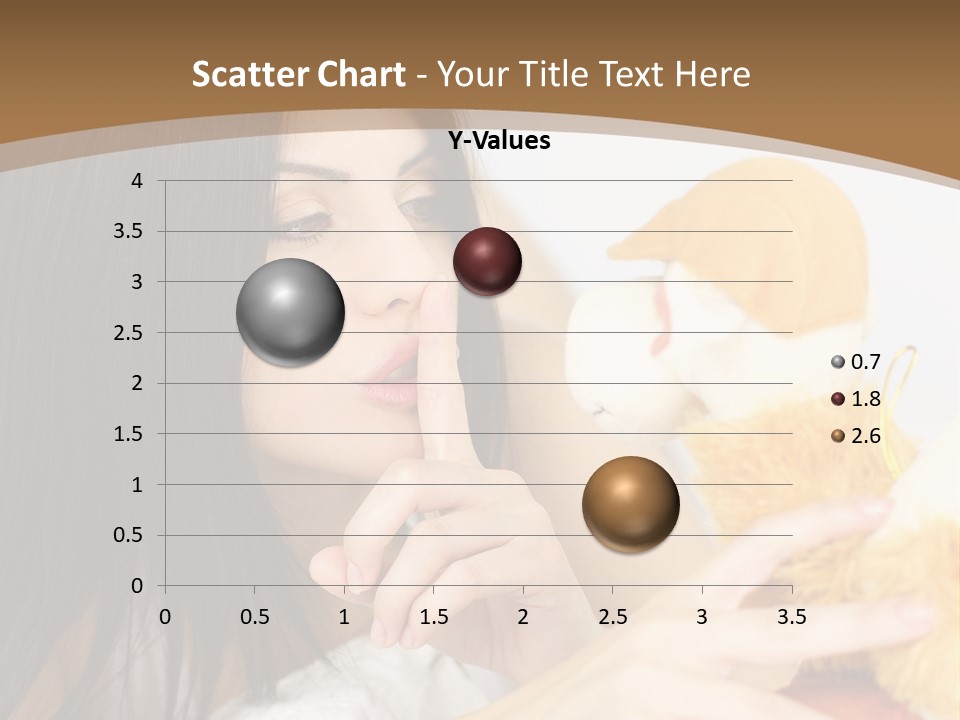 A Woman Laying In Bed Holding A Stuffed Animal PowerPoint Template