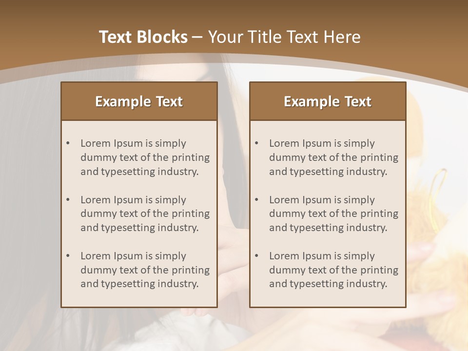 A Woman Laying In Bed Holding A Stuffed Animal PowerPoint Template