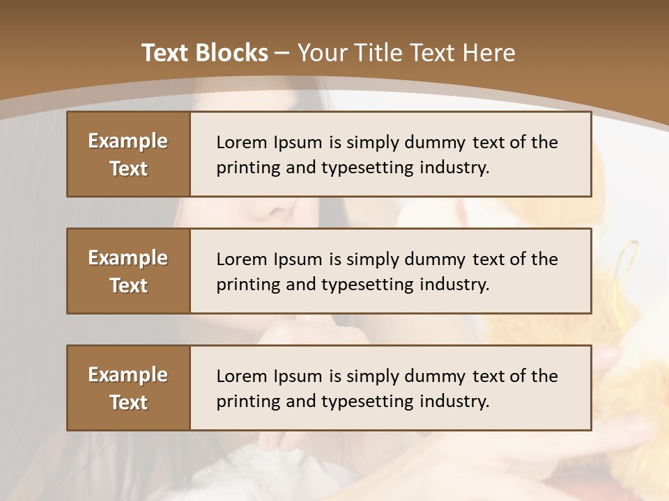 A Woman Laying In Bed Holding A Stuffed Animal PowerPoint Template