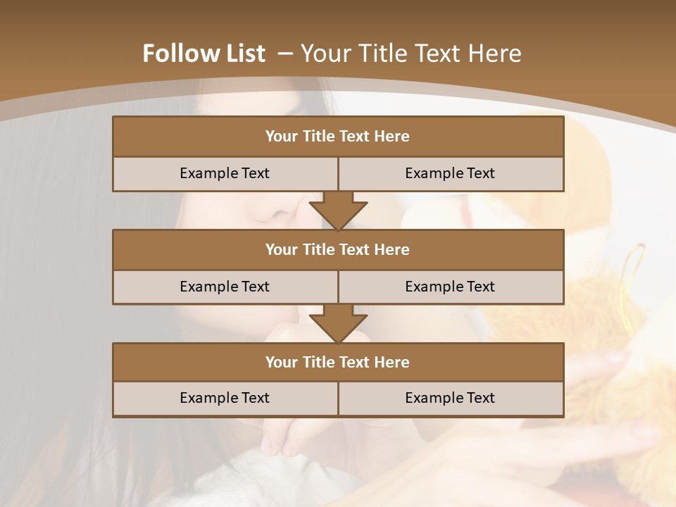 A Woman Laying In Bed Holding A Stuffed Animal PowerPoint Template