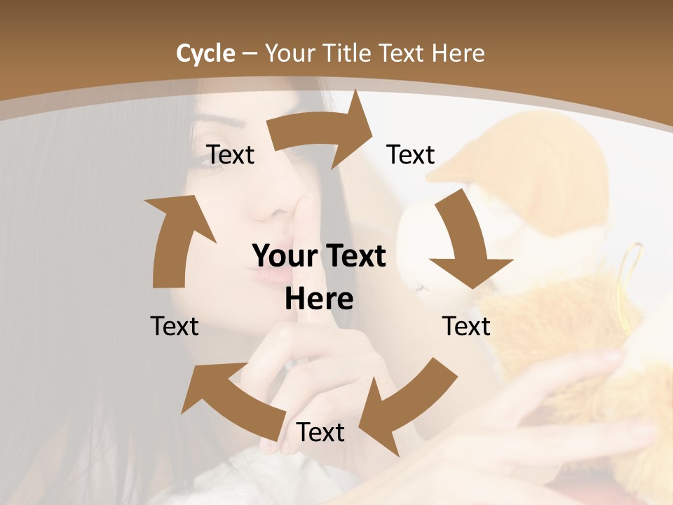 A Woman Laying In Bed Holding A Stuffed Animal PowerPoint Template