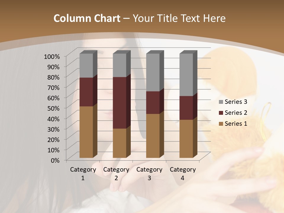 A Woman Laying In Bed Holding A Stuffed Animal PowerPoint Template