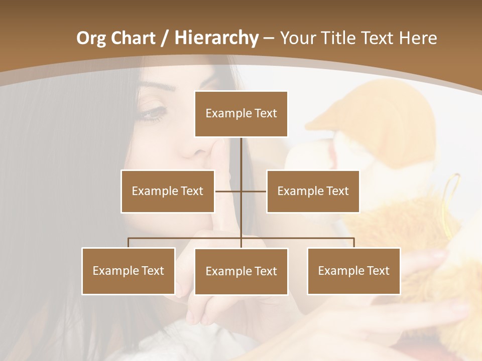 A Woman Laying In Bed Holding A Stuffed Animal PowerPoint Template