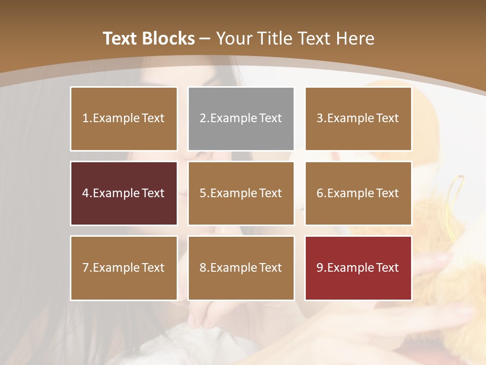 A Woman Laying In Bed Holding A Stuffed Animal PowerPoint Template