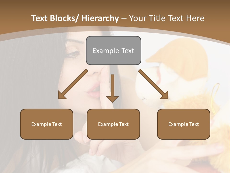 A Woman Laying In Bed Holding A Stuffed Animal PowerPoint Template