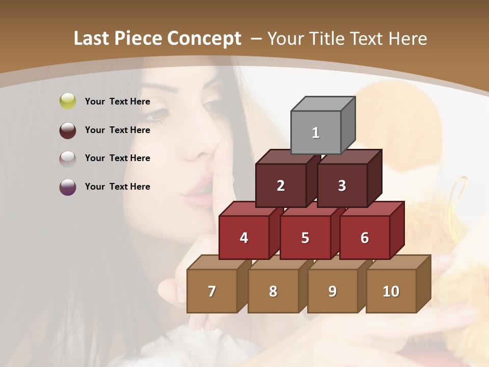 A Woman Laying In Bed Holding A Stuffed Animal PowerPoint Template