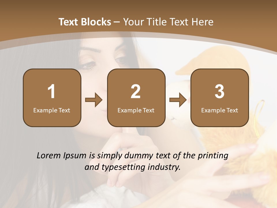 A Woman Laying In Bed Holding A Stuffed Animal PowerPoint Template