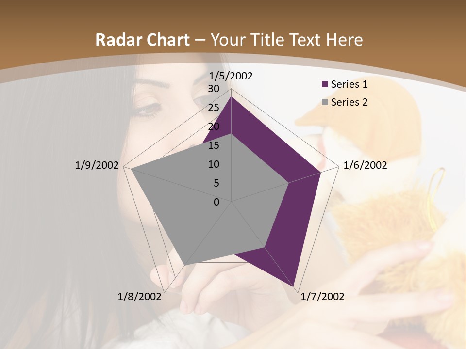 A Woman Laying In Bed Holding A Stuffed Animal PowerPoint Template