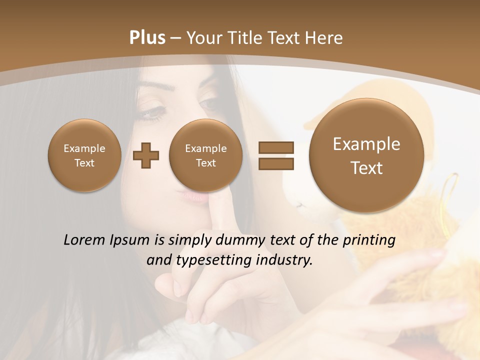 A Woman Laying In Bed Holding A Stuffed Animal PowerPoint Template