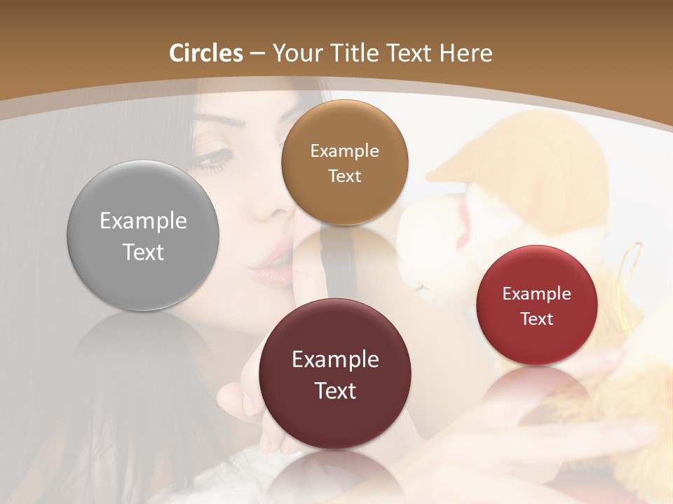 A Woman Laying In Bed Holding A Stuffed Animal PowerPoint Template