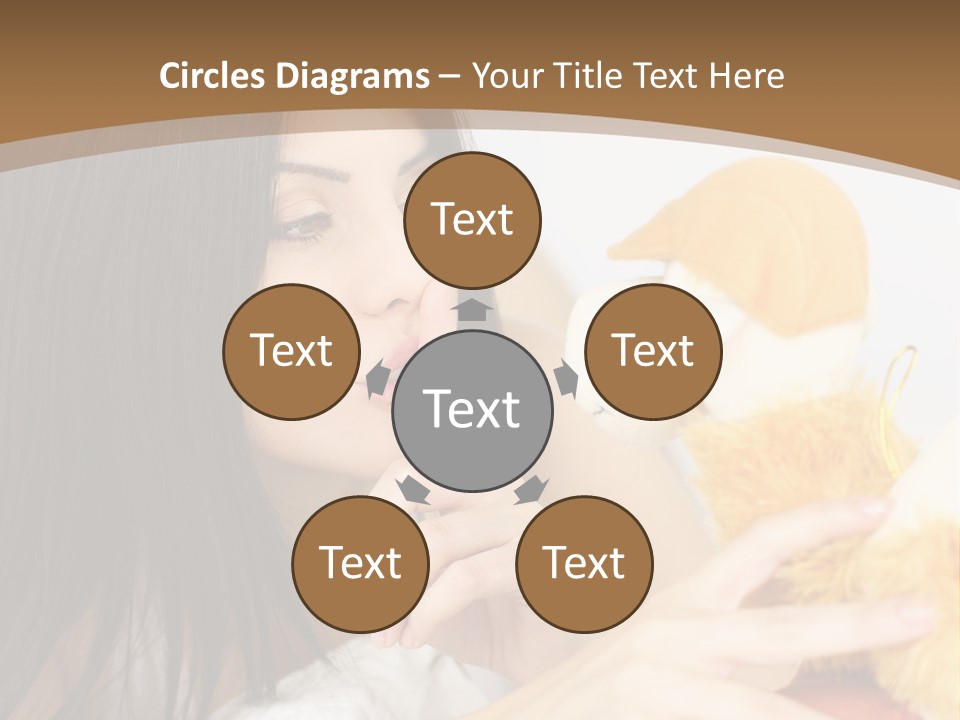 A Woman Laying In Bed Holding A Stuffed Animal PowerPoint Template