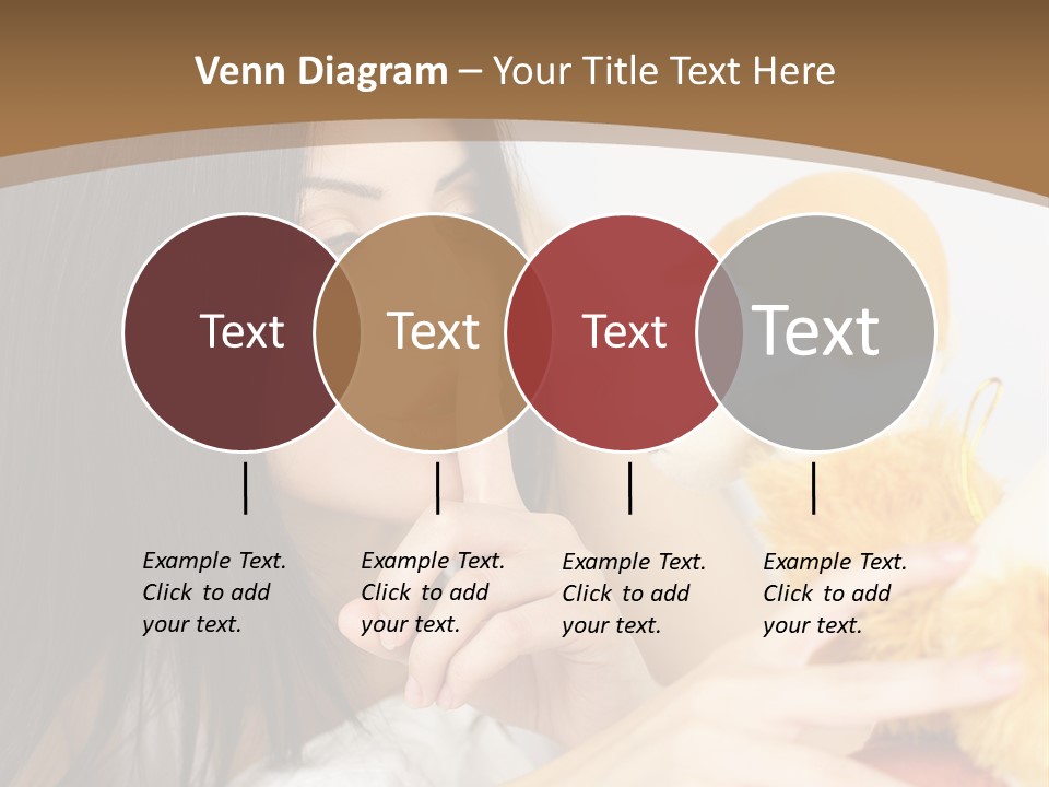 A Woman Laying In Bed Holding A Stuffed Animal PowerPoint Template