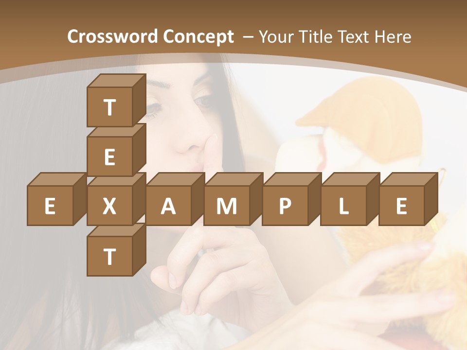 A Woman Laying In Bed Holding A Stuffed Animal PowerPoint Template