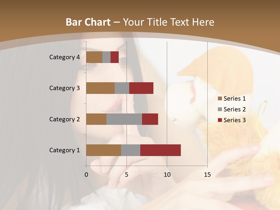 A Woman Laying In Bed Holding A Stuffed Animal PowerPoint Template