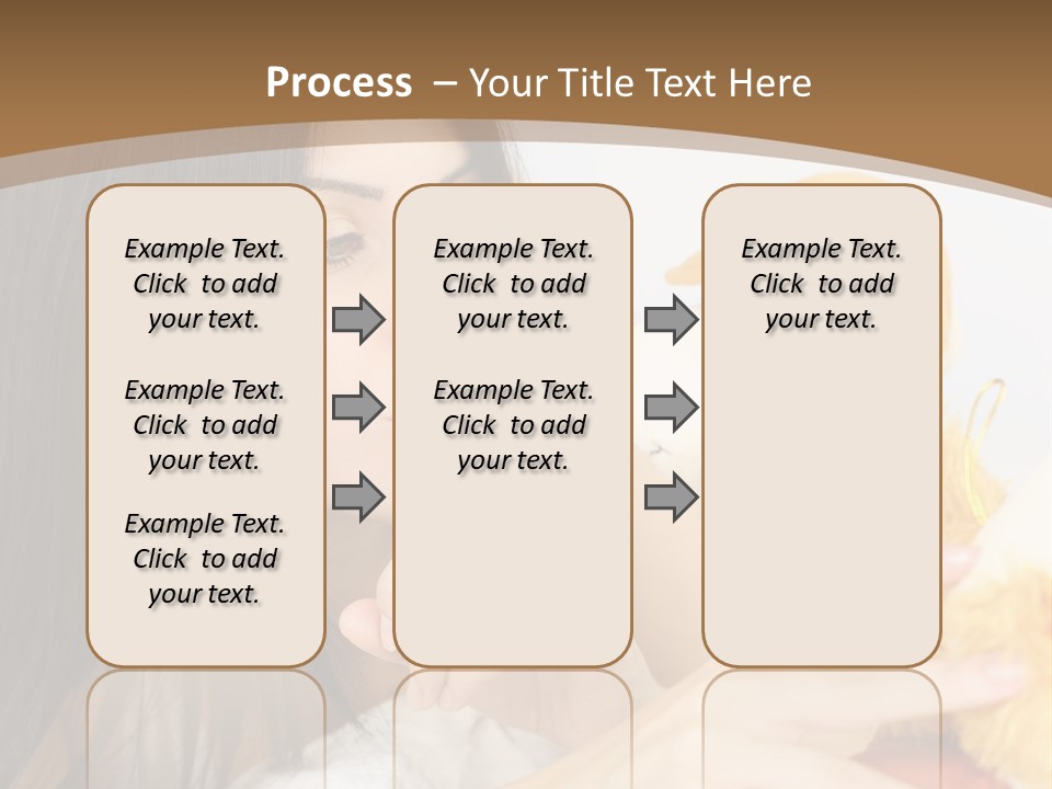 A Woman Laying In Bed Holding A Stuffed Animal PowerPoint Template